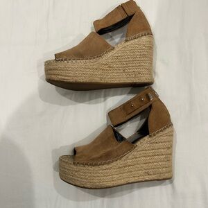 Dolce Vita Brown Suede Wedge Sandals